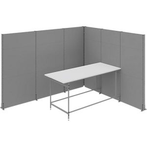 Schallschutz Stellwand System Otto Kind Meeting Point, 6 x 1-seitige Akustikwände & 1 Tisch mit B 2500 mm, Gesamtmaße B 3630 x T 3130 x H 2500 mm Schallschutz Stellwand System Otto Kind Meeting Point, 6 x 1-seitige Akustikwände & 1 Tisch mit B 2500 mm, Gesamtmaße B 3630 x T 3130 x H 2500 mm