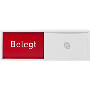 Schiebeschild Frei-Belegt für Türschild Lyon, selbstklebend, B 150 x H 50 mm, weiß Schiebeschild Frei-Belegt für Türschild Lyon, selbstklebend, B 150 x H 50 mm, weiß