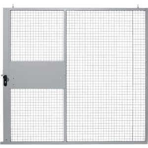 Schiebetor, für Gittertrennwandsystem, B 2238 x H 2110 mm, hellsilber