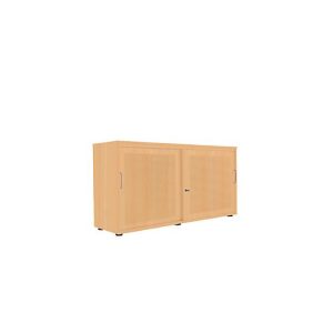 Schiebetürenschrank, Akustikfront, B 1350 mm, 2 OH, Buche-Dekor