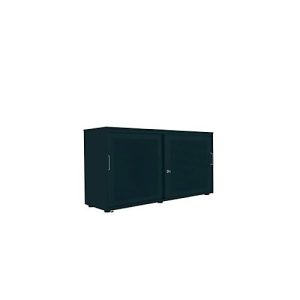 Schiebetürenschrank, Akustikfront, B 1350 mm, 2 OH, graphit