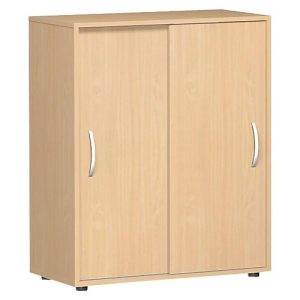 Schiebetürenschrank Alicante, 3 Ordnerhöhen, B 800 x T 400 x H 1104 mm, Buche-Dekor