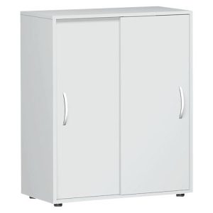 Schiebetürenschrank Alicante, 3 Ordnerhöhen, B 800 x T 400 x H 1104 mm, lichtgrau