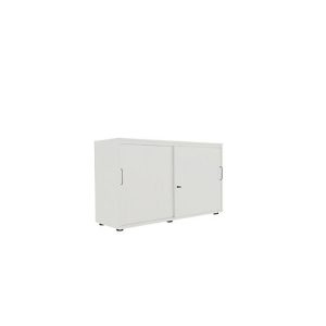 Schiebetürenschrank, B 1200 mm, 2 OH, lichtgrau