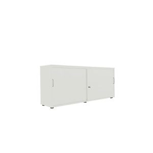 Schiebetürenschrank, B 1600 mm, 2 OH, lichtgrau