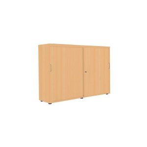 Schiebetürenschrank, B 1600 mm, 3 OH, Buche-Dekor
