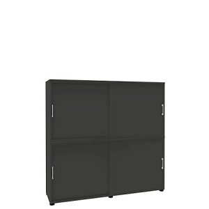 Schiebetürenschrank, B 1600 mm, 4 OH, graphit