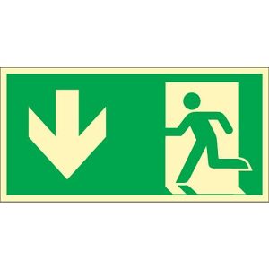 Schild Rettungsweg durch Ausgang, HLF Schild Rettungsweg durch Ausgang, HLF