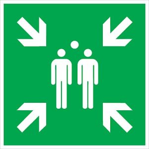 Schild ‚Sammelstelle‘