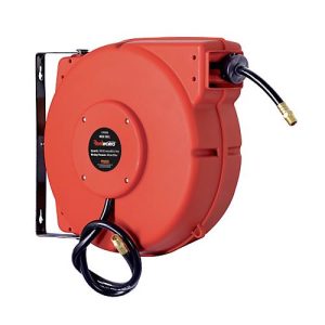 Schlauchaufroller CEMO, Kunststoff, für Druckluft, geschlossen, max. 20 bar, Schlauchlänge 15m, B 500 x T 420 x H 210 mm