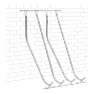Schräghochparker WSM, 1-seitig, für Reifen bis B 60 mm, B 1400 x T 1470 x H 2010 mm, Stahl verzinkt, 4 Einhängeplätze Schräghochparker WSM, 1-seitig, für Reifen bis B 60 mm, B 1400 x T 1470 x H 2010 mm, Stahl verzinkt, 4 Einhängeplätze