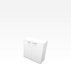 Schrank X-TIME WORK, 2 OH, 860 x 430 x 860 mm, Weiß/weiß
