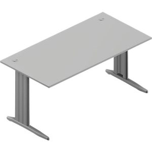 Schreibtisch ARLON-OFFICE, B 1600 x T 800 x H 730 mm, lichtgrau