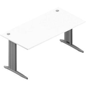 Schreibtisch ARLON-OFFICE, B 1600 x T 800 x H 730 mm, weiß