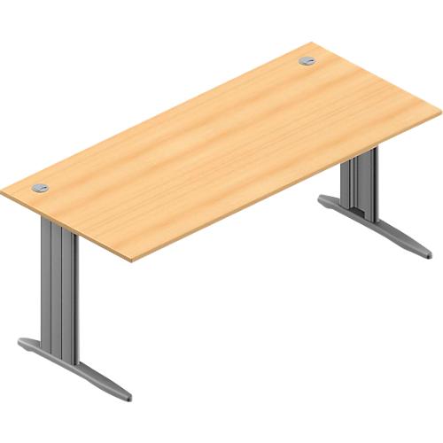 Schreibtisch ARLON-OFFICE, B 1800 x T 800 x H 730 mm, Buche-Dekor