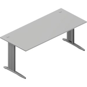 Schreibtisch ARLON-OFFICE, B 1800 x T 800 x H 730 mm, lichtgrau
