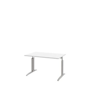 Schreibtisch BARI, Rechteck, Form A, C-Fuß, B 1200 x T 800 mm, weiß