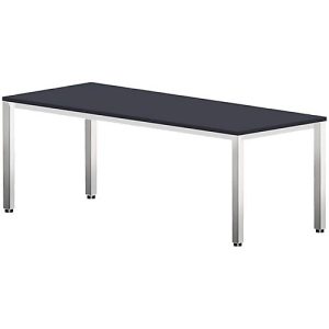 Schreibtisch Bexxstar, Rechteck, 4-Fuß Quadratrohr, B 1200 x T 800 x H 740 mm, schwarz/chromsilber
