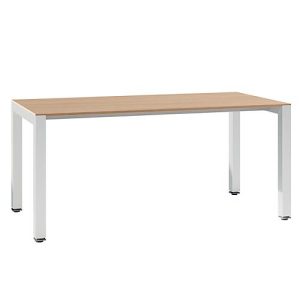 Schreibtisch SOLUS PLAY, 4-Fuß, höhenverstellbar, B 1600 x T 800 x H 720 – 820 mm, Kirsche Romana