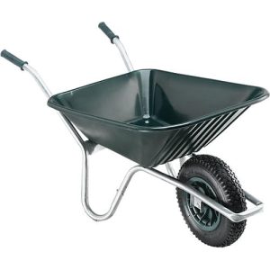 Schubkarre, 100 Liter, 13,5 kg, Kunstoffwanne grün