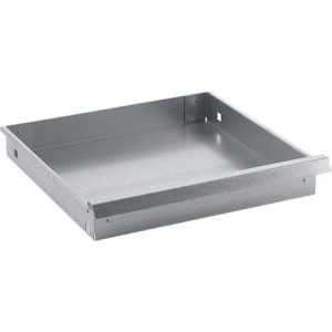 Schublade, für Materialschrank MS mit Mitteltrennwand, B 950 x T 458 x H 75 mm, Stahlblech, silber