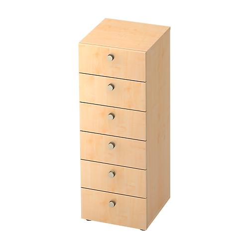 Schubladenschrank TOPAS LINE, 3 OH, B 400 mm, Ahorn-Dekor/Ahorn-Dekor