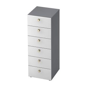 Schubladenschrank TOPAS LINE, 3 OH, B 400 mm, graphit/weiß