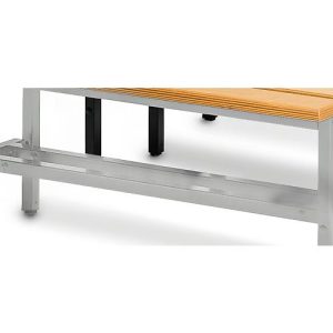 Schuhrost, für Sitzbank, B 995 x T 200 mm, lichtgrau, ohne Bank