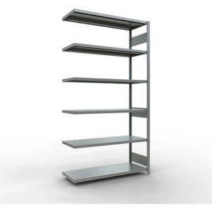 SCHULTE Lagertechnik Fachbodenregal – Stecksystem MULTIplus 250 Anbauregal – 2500x1300x500 mm, Typ 250 kg