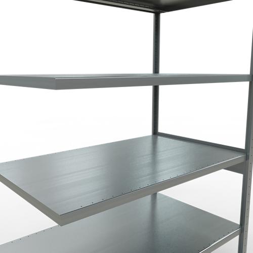 SCHULTE Lagertechnik Fachbodenregal - Stecksystem MULTIplus 250 Anbauregal - 2500x1300x800 mm, Typ 250 kg