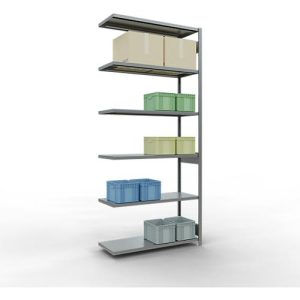 SCHULTE Lagertechnik Fachbodenregal – Stecksystem MULTIplus 250 Anbauregal – 3000x1300x500 mm, Typ 250 kg SCHULTE Lagertechnik Fachbodenregal – Stecksystem MULTIplus 250 Anbauregal – 3000x1300x500 mm, Typ 250 kg