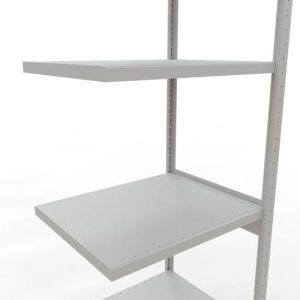 Schulte Lagertechnik Fachbodenregal-Stecksystem MULTIplus 250, Anbauregal, Längenriegel, 3000x750x600 mm, 7 Böden, lichtgrau
