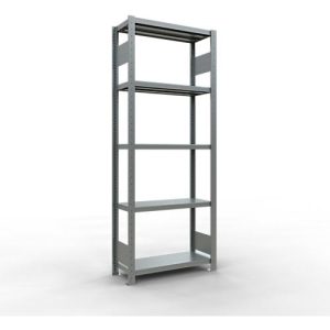 Schulte Lagertechnik Fachbodenregal-Stecksystem MULTIplus 250, Grundregal, Längenriegel, 2000x750x300 mm, 5 Böden, verzinkt