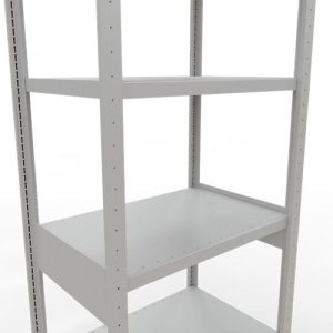 Schulte Lagertechnik Fachbodenregal-Stecksystem MULTIplus 250, Grundregal, Längenriegel, 2500x750x500 mm, 6 Böden, lichtgrau
