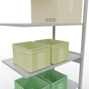 SCHULTE Lagertechnik – Stecks.Anbaur.mit Längenriegel – 2500x1000x600 mm, Typ 150 kg