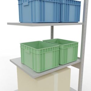 SCHULTE Lagertechnik – Stecks.Anbaur. mit Längenriegel – 2500x750x600 mm, Typ 150 kg