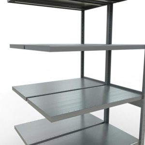 SCHULTE Lagertechnik – Stecks.Doppelanbaur. Typ 250 kg – 2500x1000x2x500 mm, 12 Böden