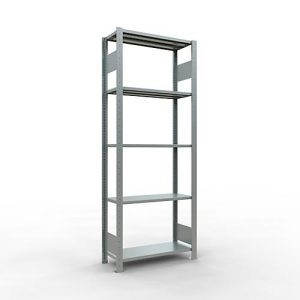 SCHULTE Lagertechnik – Stecksystem Grundregal – 2000 x 750 x 300 mm, Typ 150 kg