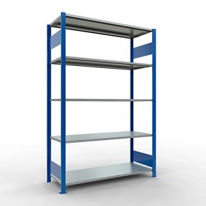 SCHULTE Lagertechnik – Stecksystem Grundregal – 2000x1300x500 mm, Typ 150 kg