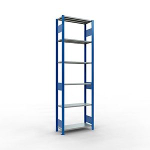 SCHULTE Lagertechnik – Stecksystem Grundregal – 2500x 750×300 mm, Typ 150 kg
