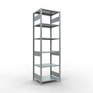 SCHULTE Lagertechnik – Stecksystem Grundregal – 2500x 750×600 mm, Typ 150 kg