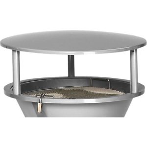 Schutzdach, für Standascher, aus Kunststoff, silber Schutzdach, für Standascher, aus Kunststoff, silber
