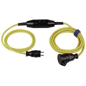 Schutzkontaktverlängerung 16 A 230 V 4,5m H07RN-F 3×1,5 mm2 gelb