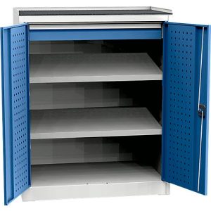 Schwerlastschrank, 2 Fachböden, 1 Schublade,Tragkraft pro Fachboden 40 kg
