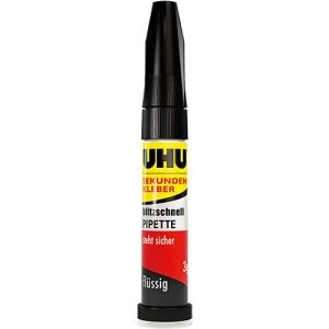 Sekundenkleber UHU Blitzschnell Control, 3 g, extrem haftstark, in standfester Pipette Sekundenkleber UHU Blitzschnell Control, 3 g, extrem haftstark, in standfester Pipette