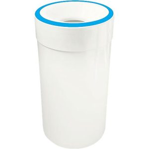 Selbstlöschender Abfallsammler, 60 L, weiß/blau