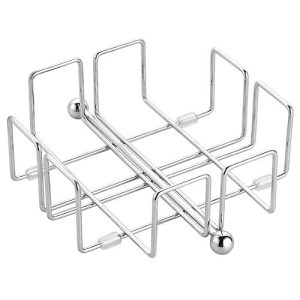 Serviettenhalter WIRE, für ca. 50 Servietten im Format 330 x 330 mm, L 190 x B 190 x H 65 mm, Edelstahl verchromt