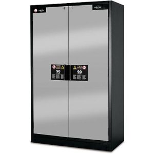 Sicherheitsschrank Typ 90 Asecos Q-CLASSIC-90 asecos, B 1200 mm, 3 Böden, asecos Silber