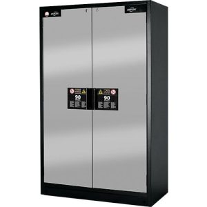 Sicherheitsschrank Typ 90 Asecos Q-CLASSIC-90, B 1200 mm, 6 Auszüge, asecos Silber