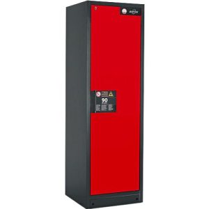 Sicherheitsschrank Typ 90 Asecos Q-CLASSIC-90, B 600 mm, Tür rechts, 4 Auszüge, verkehrsrot